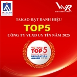 TAKAO VINH DỰ ĐẠT TOP 5 CÔNG TY VẬT LIỆU XÂY DỰNG UY TÍN NĂM 2025